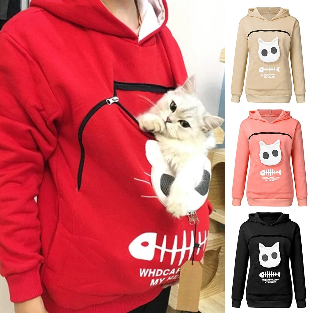 cat pouch hoodie