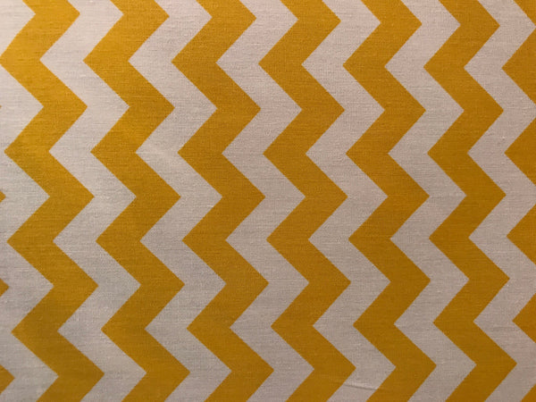 Yellow Chevron Book Sleeve - 100% Cotton Fabric
