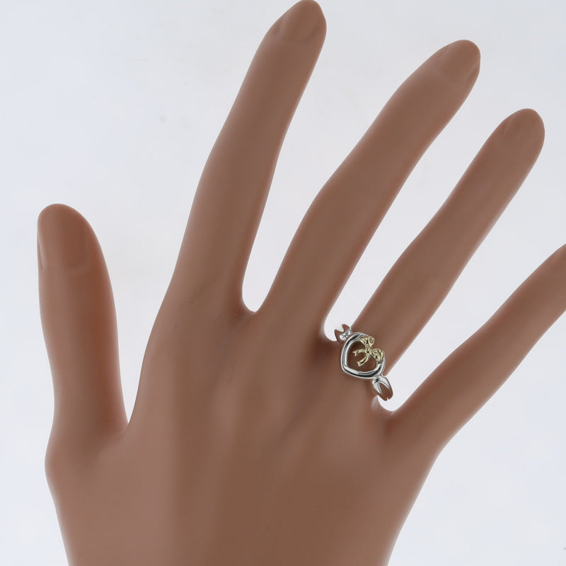 新発売の ティファニー 指輪 ハートリボンリング コンビ シルバー 18金