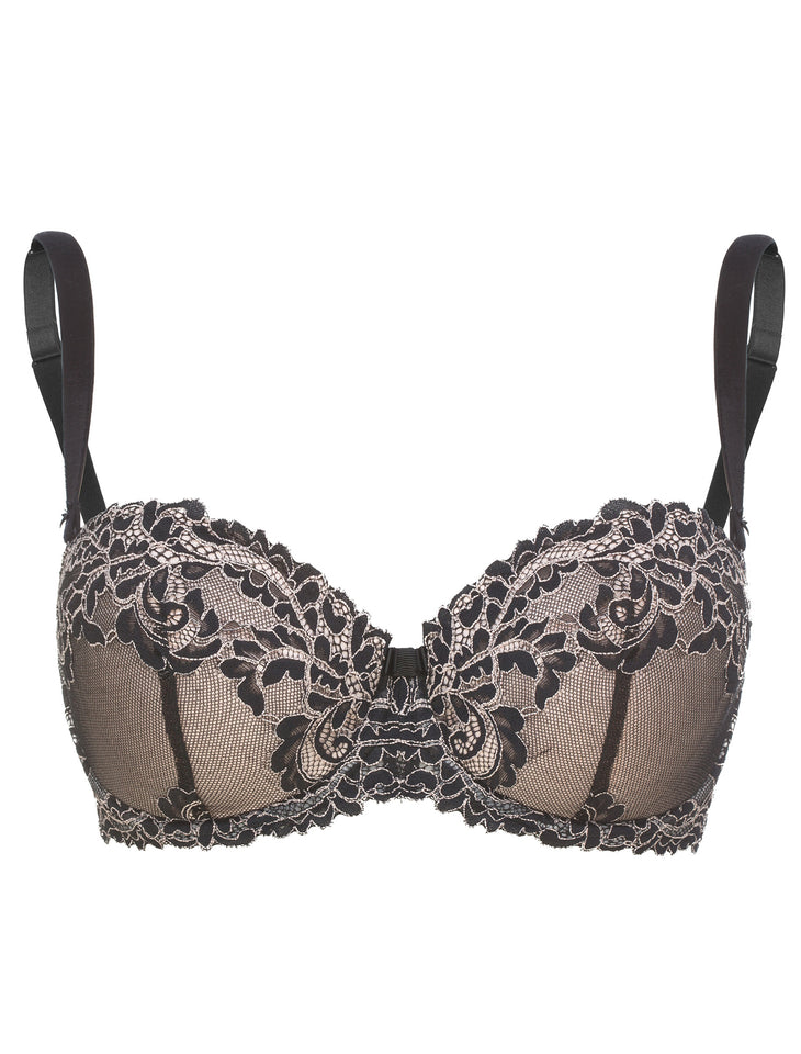 Pompadour Amazing Luxury Lace Underwired Half-Padded Full Cup Bra – Lauma  Lingerie
