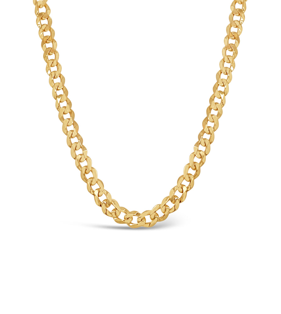 14k Gold Curb Link Chain Necklace – Olive & Chain