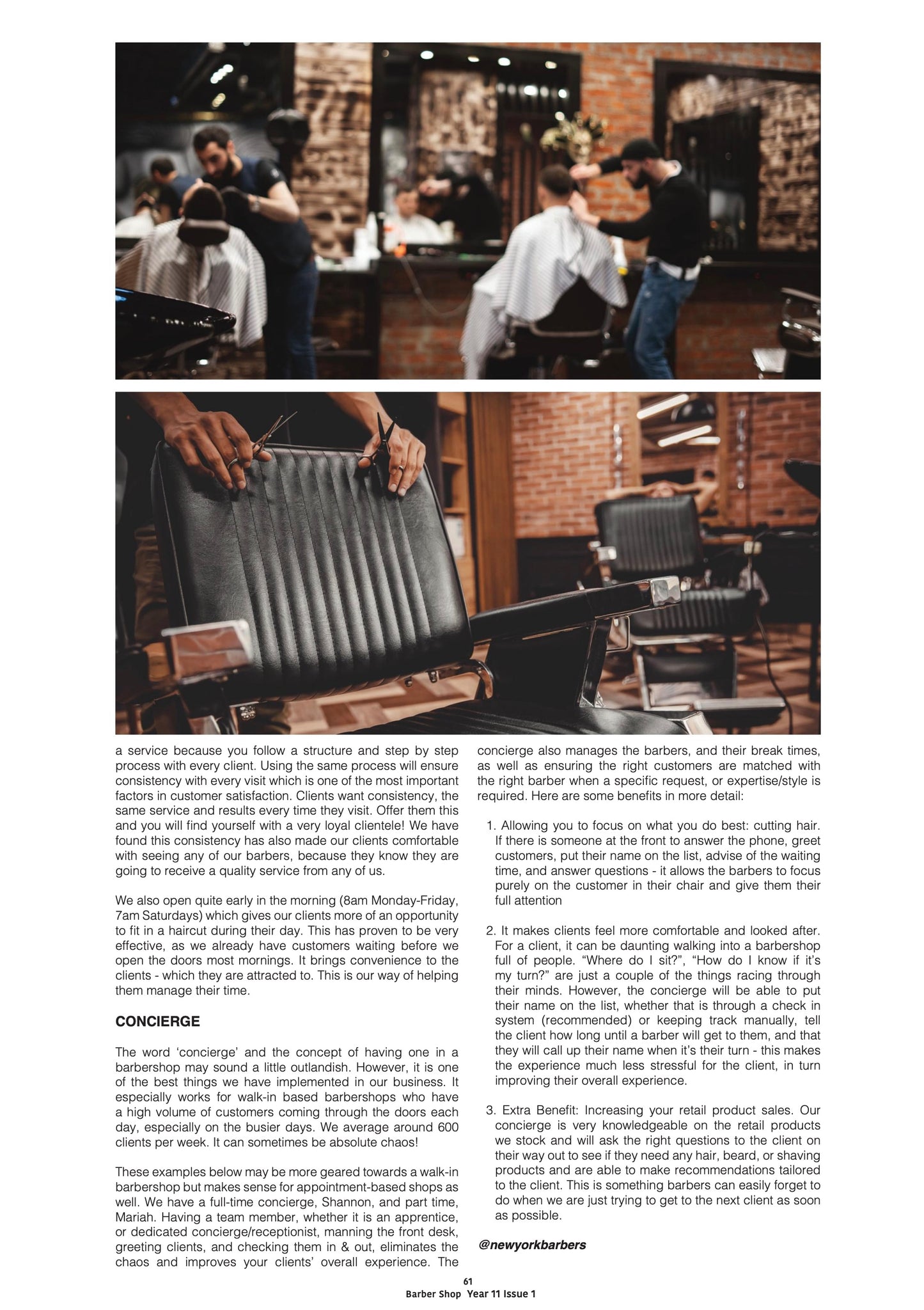 Mario Fallace - Barbershop Magazine Feature March 2022 Pg2/2