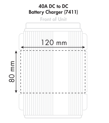 DC to DC Charger mounting dimensions