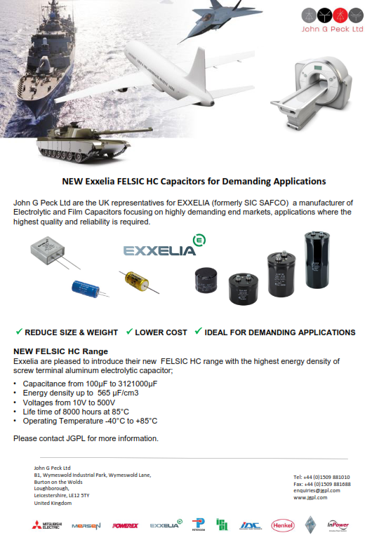 New Exxelia High Density Capacitors for Demanding Applications