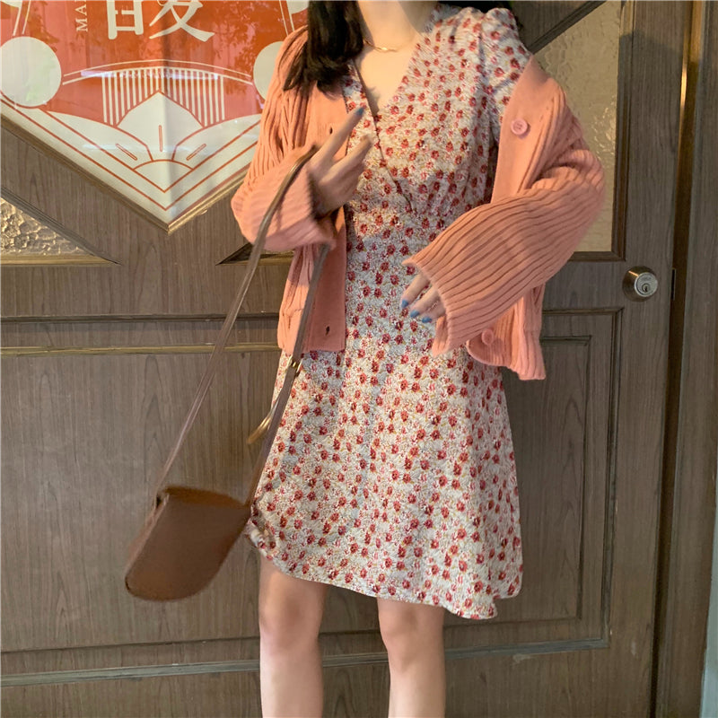 floral dress korean