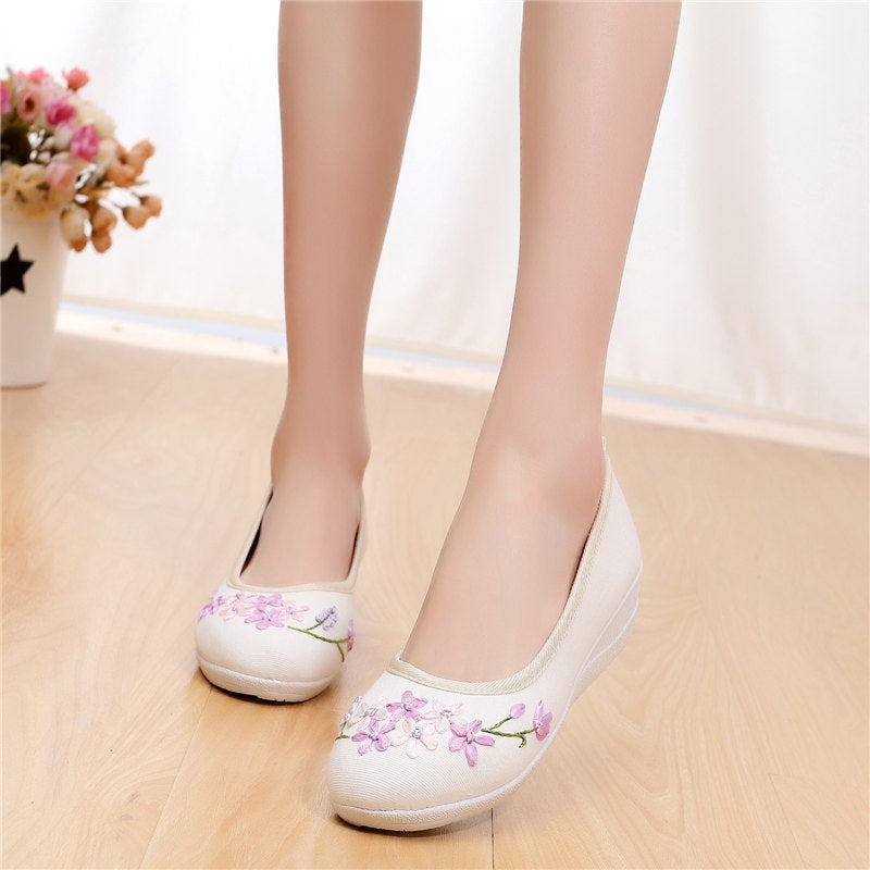 cream ballet flats