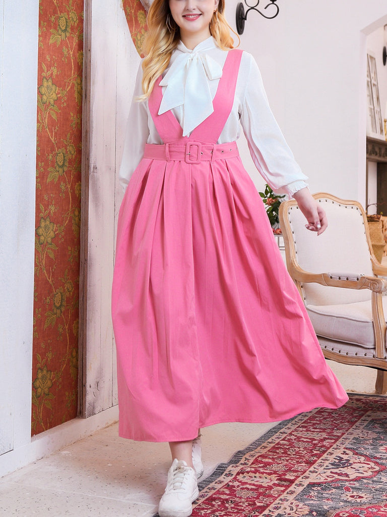 pinafore maxi skirt