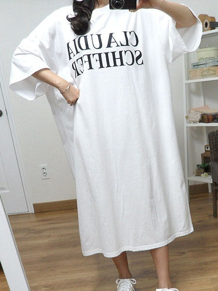 plus size midi t shirt dress