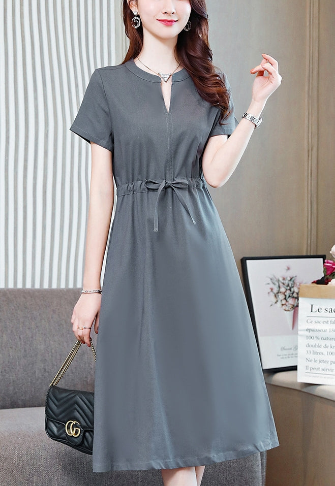 plus size short sleeve midi dress