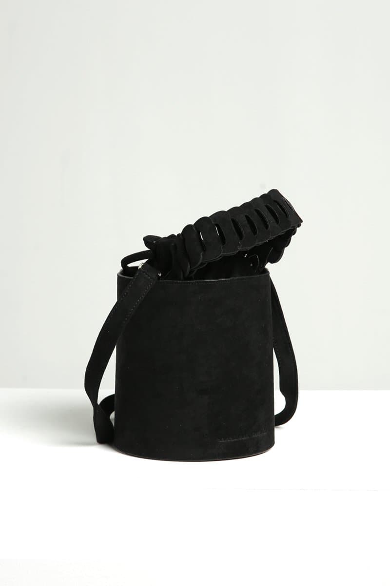 suede bucket bag