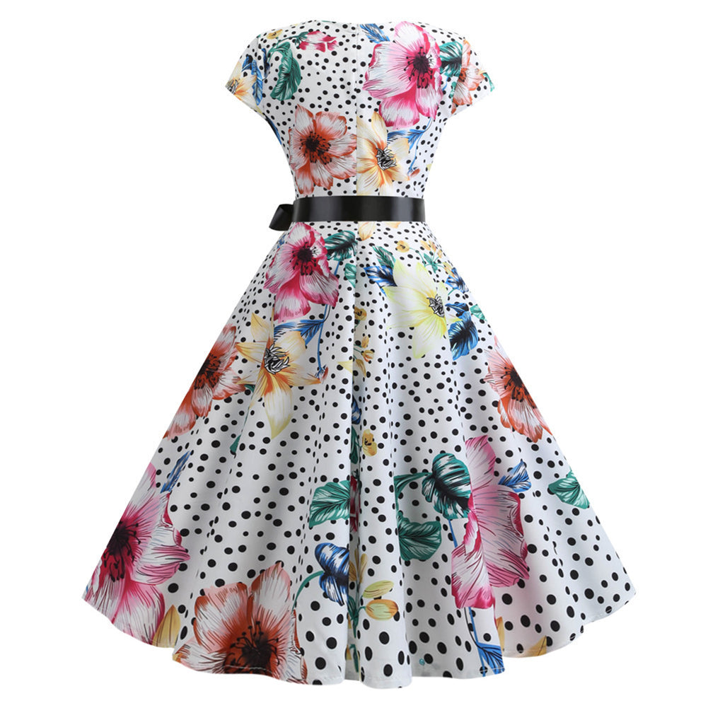 1950's Bowknot Vintage Cocktail Party Dress - Itopfox