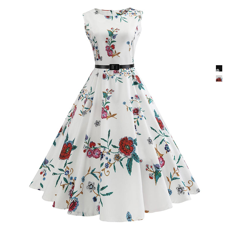 50s Hepburn Tea Party Dress - Itopfox