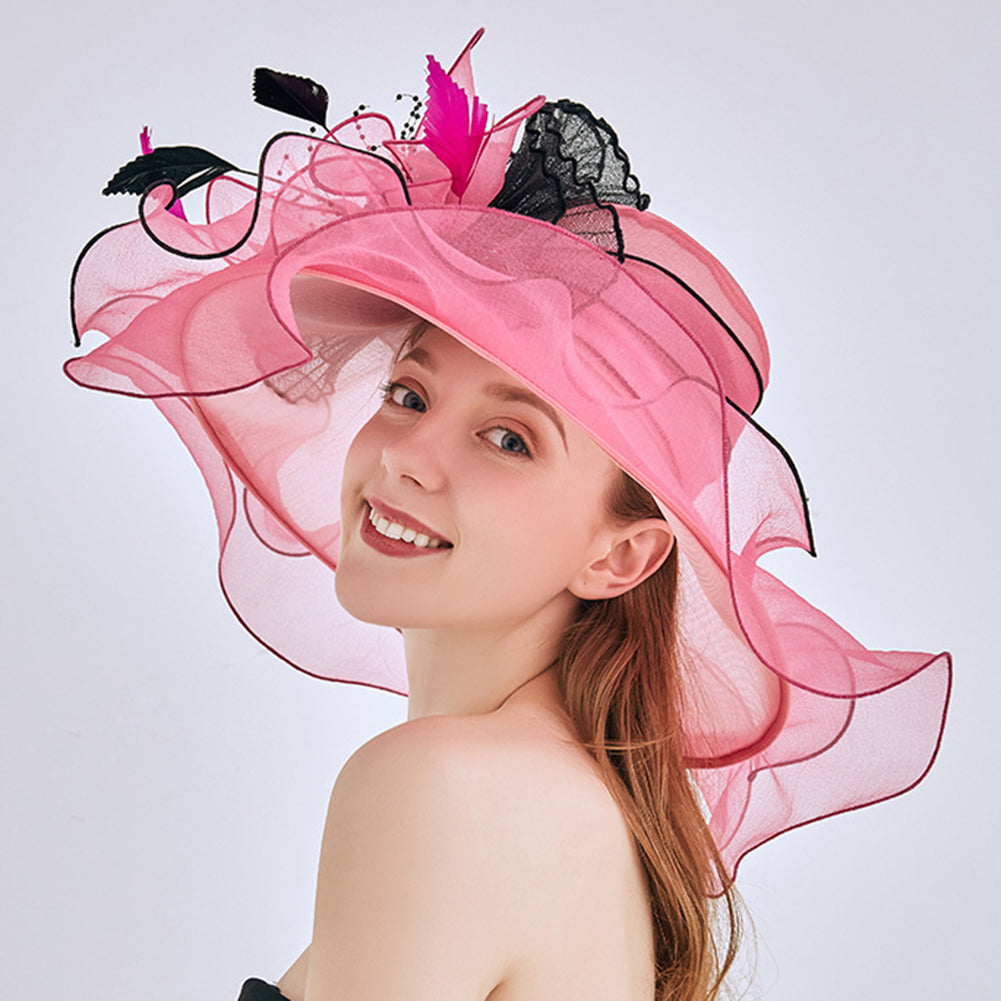 2-In-1 Fascinator Gauze Church Hat