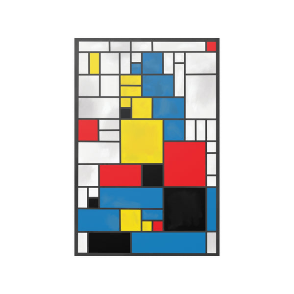Mona Lisa Inspired by Piet Mondrian Poster – Mystery Emporium