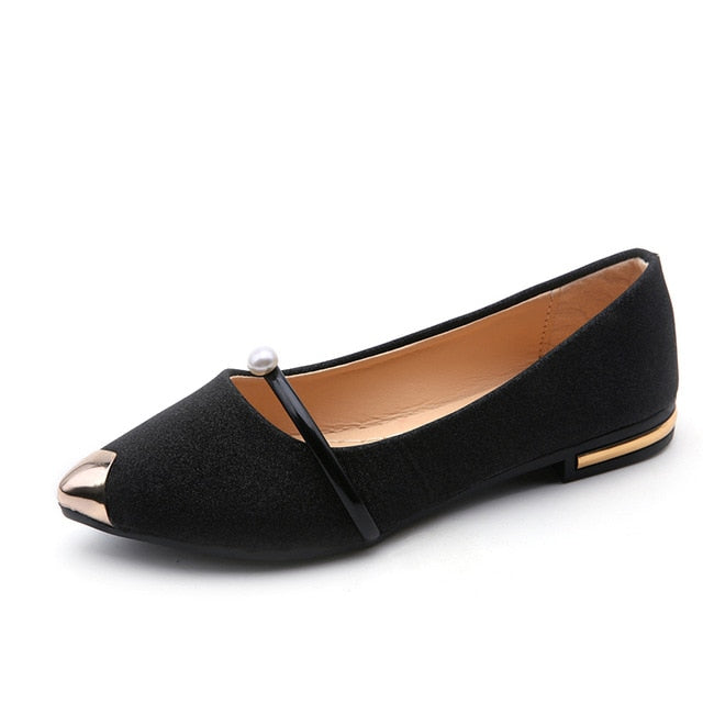 comfy pointed toe flats