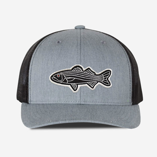 Bass Fish Trucker Hat - Black Camo