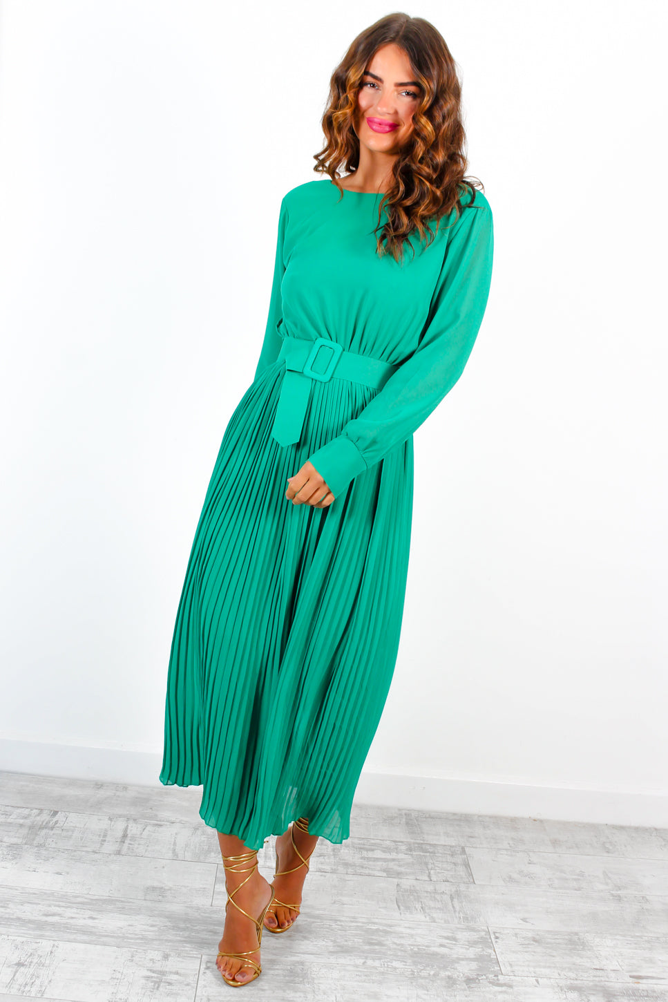 The Pleat Is On - Green Pleated Jumpsuit– DLSB