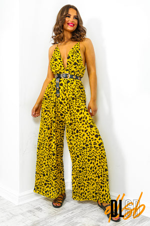 casual yellow jumpsuit