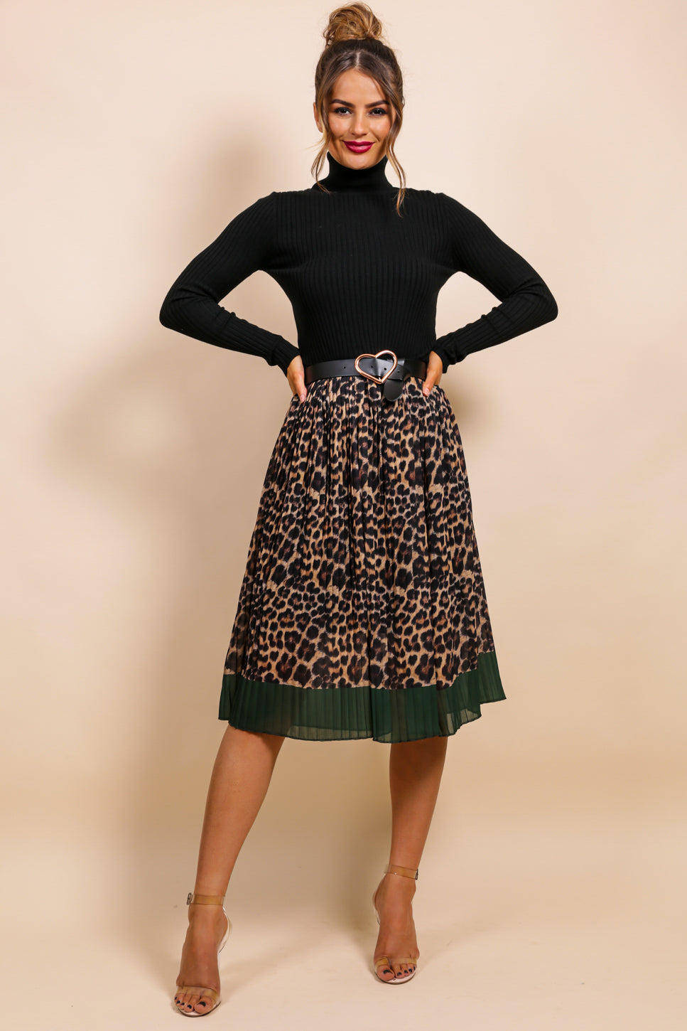 foreva young leopard print skirt