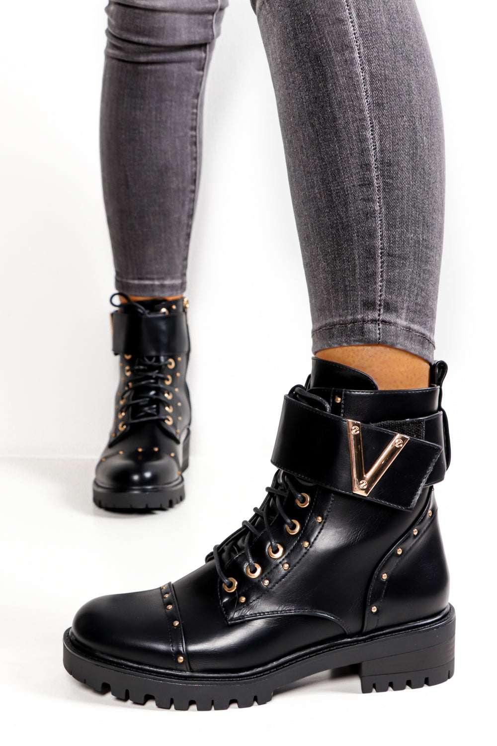 black and gold boot