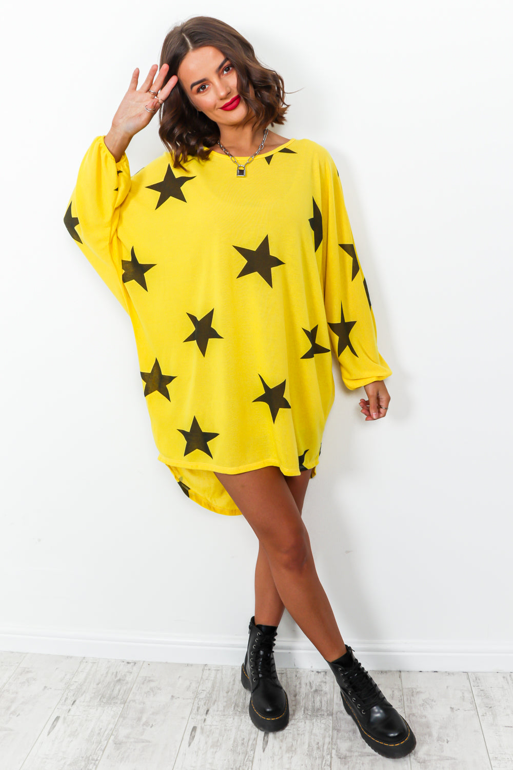 yellow jumper dress