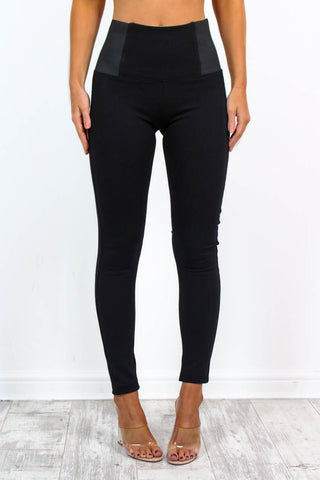 Not Just A Pretty Lace - Black High-Waisted Lace Leggings – DLSB