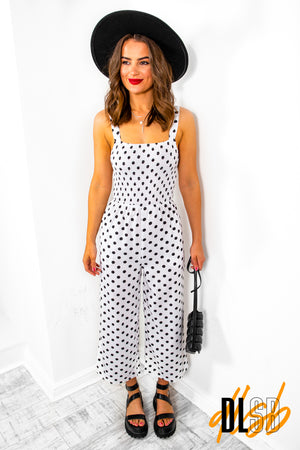 Spot S Happening White Polka Dot Jumpsuit Dlsb