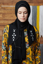 Rhinestone Hijab - Black