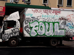 FOUL NYC truck graffiti tags