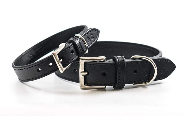 Luxury Leather Dog Collar, Italian Quality
