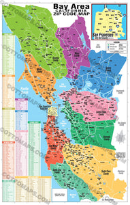 Bay Area Zip Code Map Bay Area Zip Code Map (Counties colorized) – Otto Maps