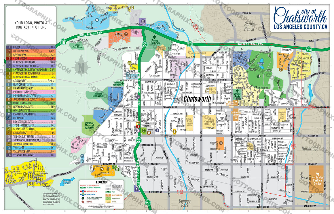 Chatsworth Map Los Angeles County CA Otto Maps   ChatsworthSubdivisionMap 580x@2x 