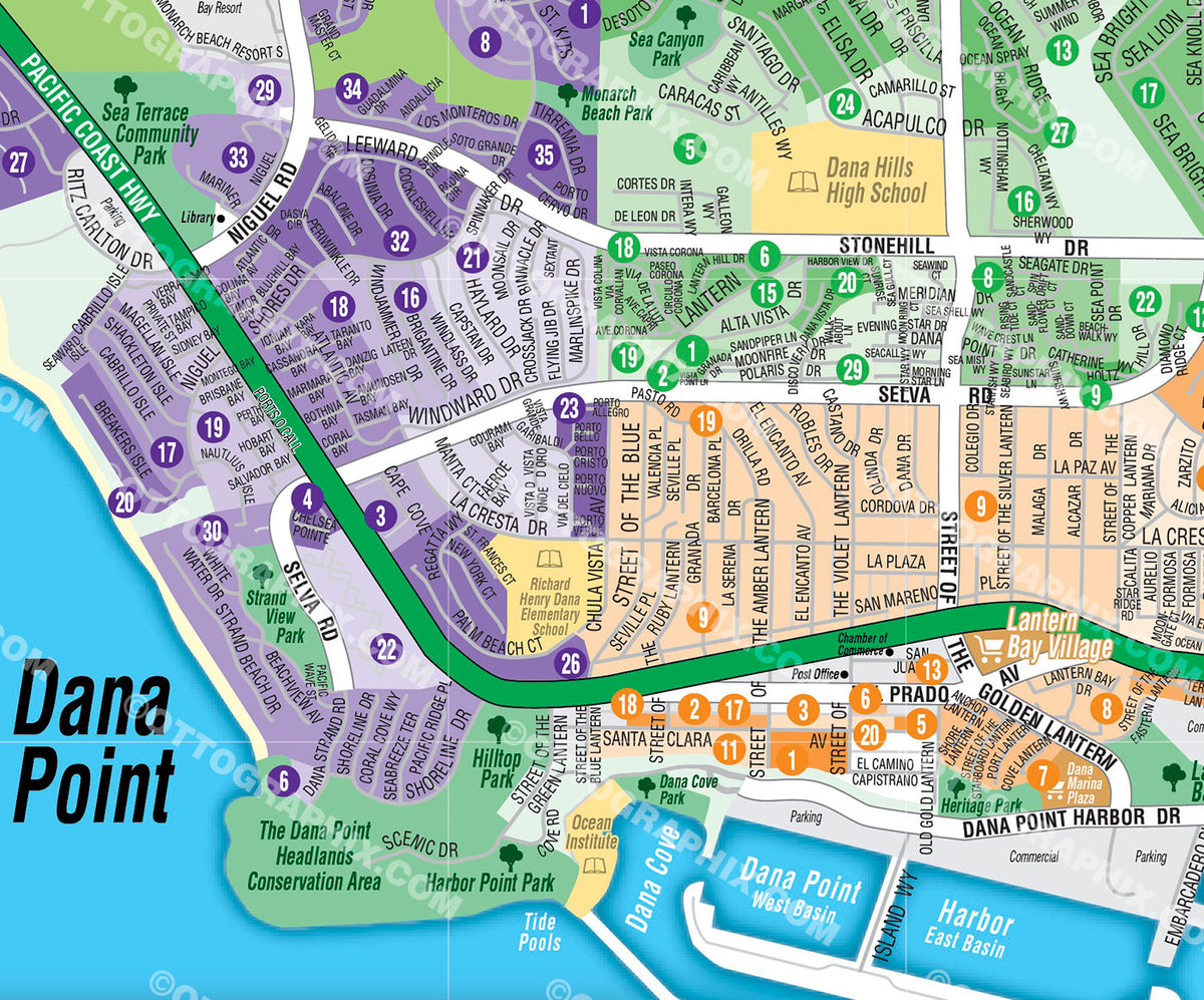 Dana Point Map, Orange County, CA Otto Maps