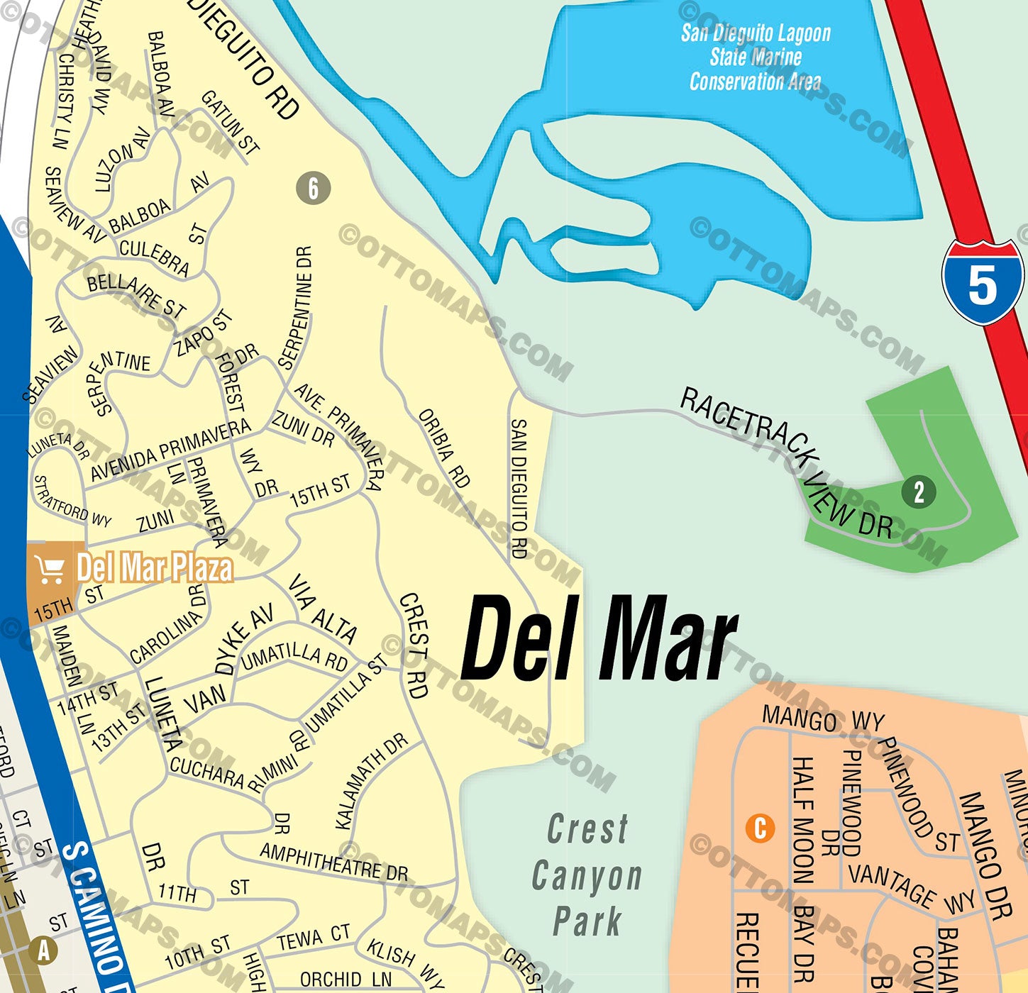 Del Mar Map San Diego County CA Otto Maps   DelMarSubdivisionMap ZOOM 1024x1024@2x 