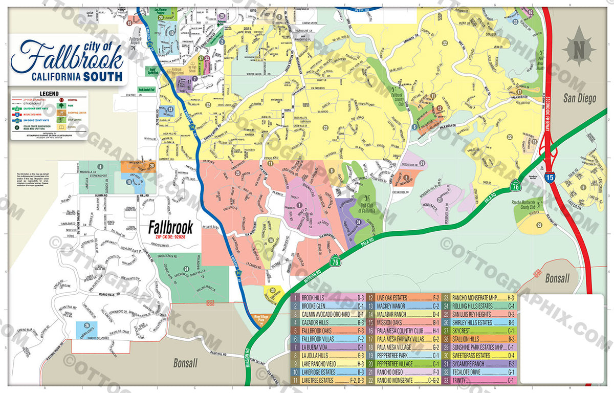 Map of fallbrook