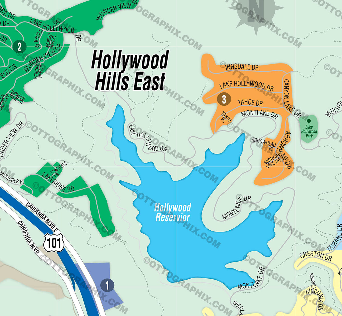 hollywood hills tour route