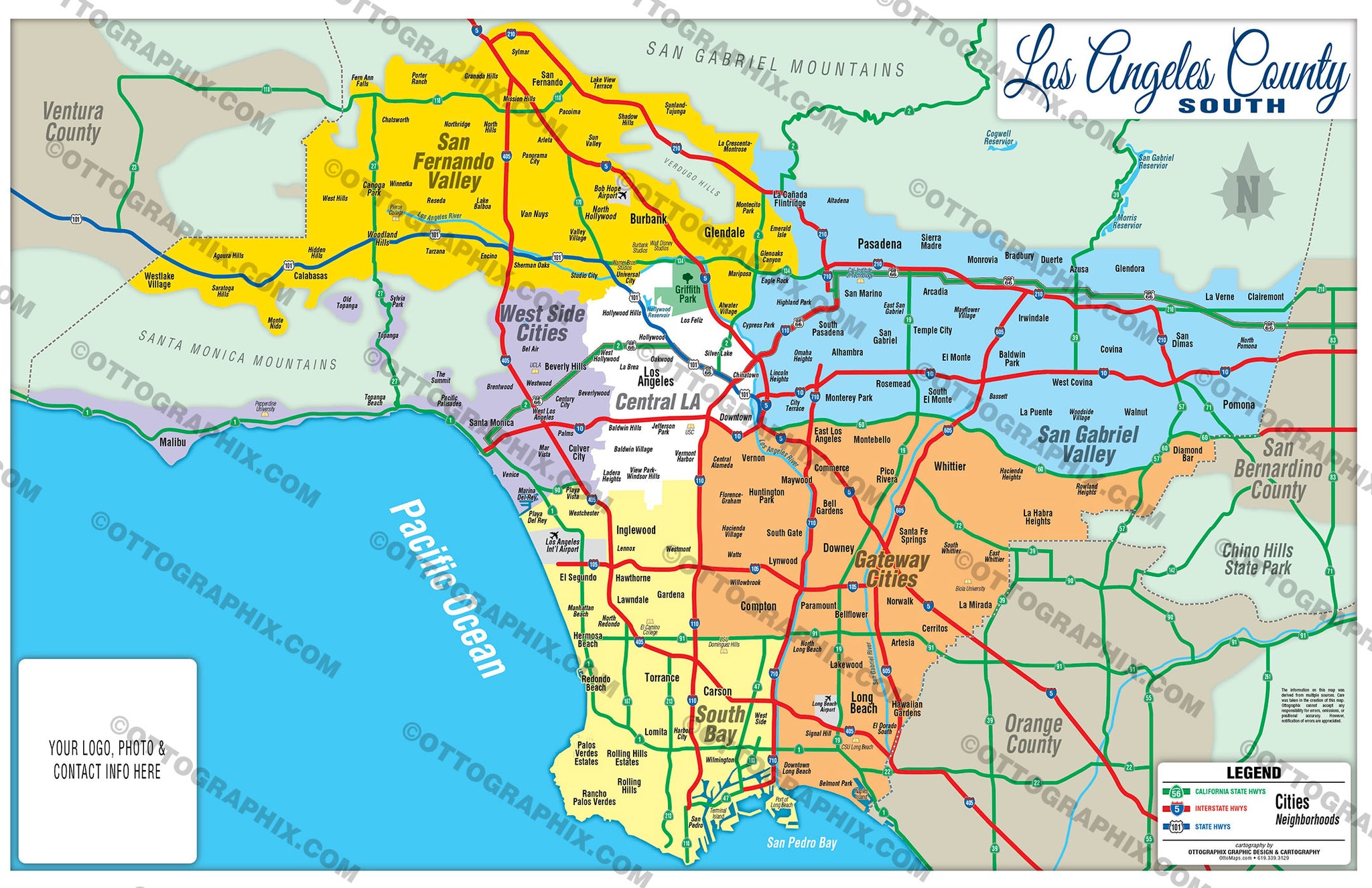los angeles map by zip codes Los Angeles County Map South No Zip Codes Otto Maps los angeles map by zip codes