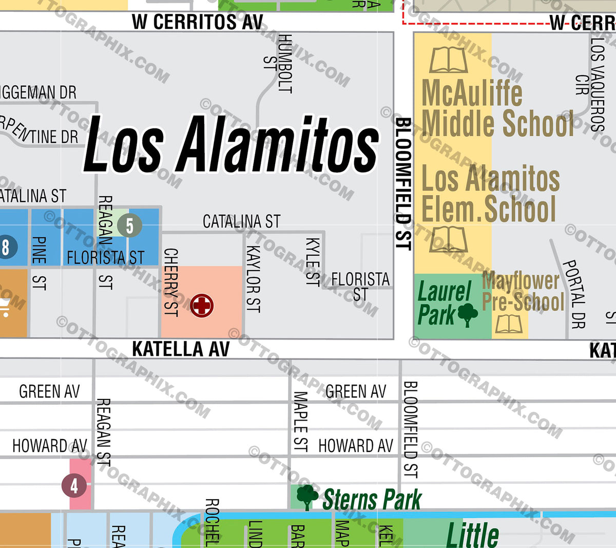 Los Alamitos Map, Orange County, CA Otto Maps