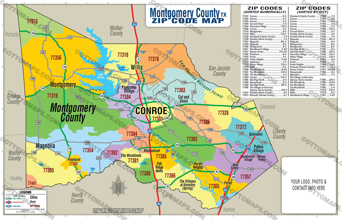 Zip Code Map Montgomery County State Map Images And Photos Finder