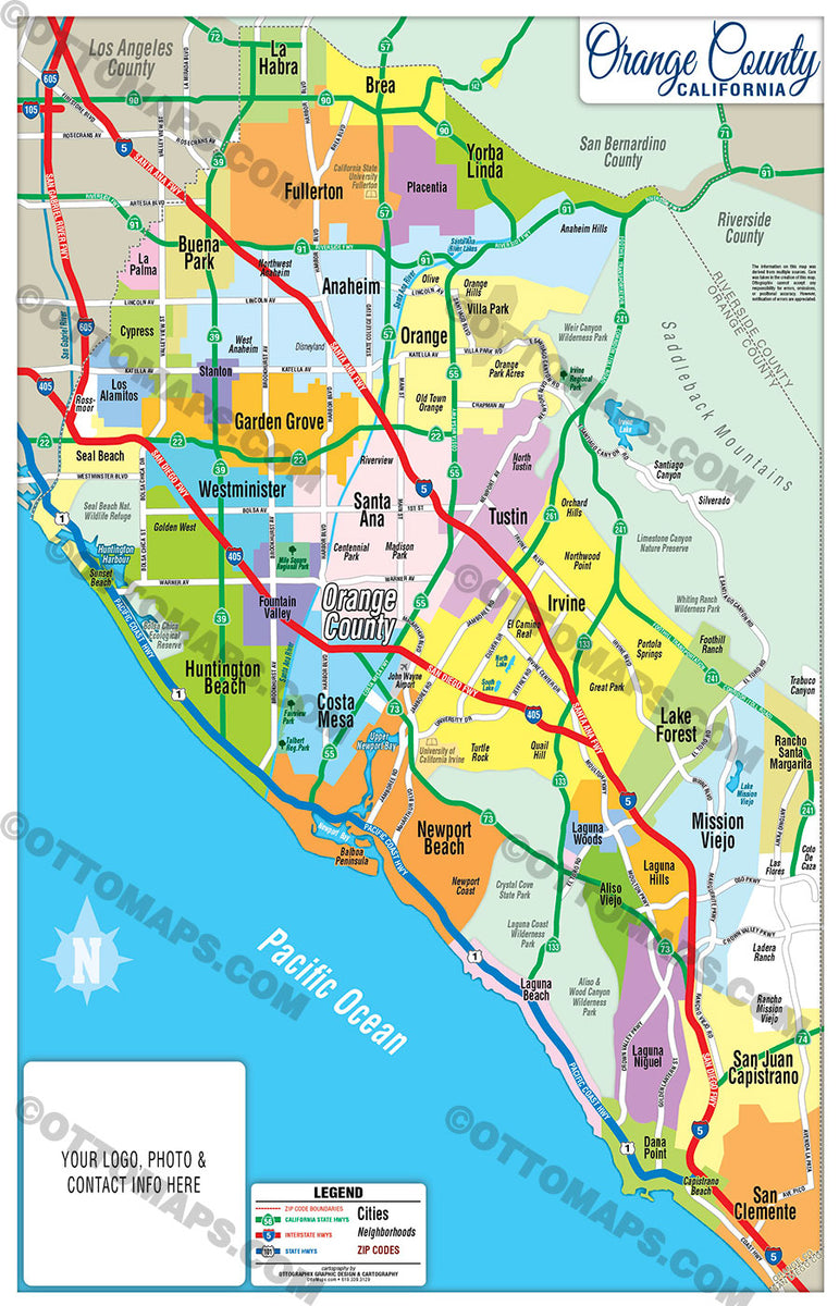 orange county california map