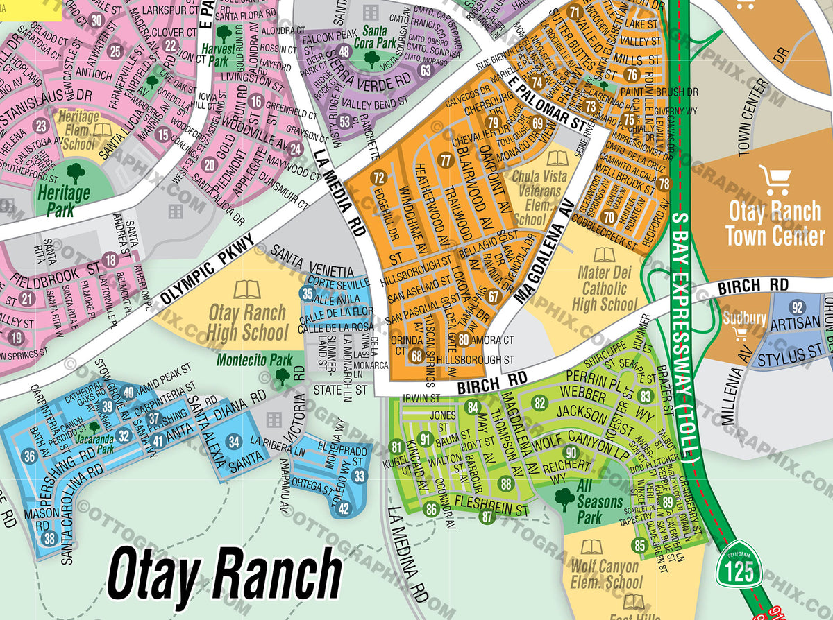 Otay Ranch Map, San Diego County, CA Otto Maps