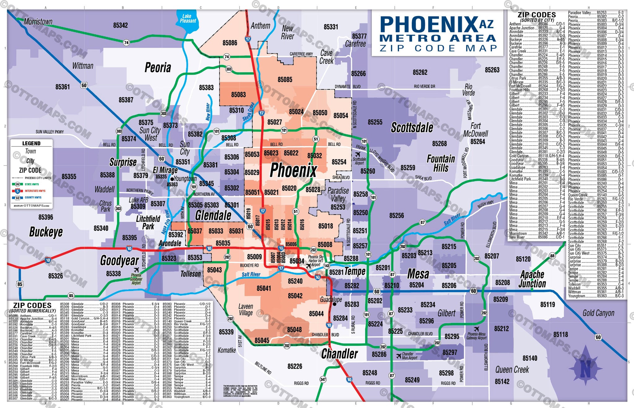 Phoenix Zip Code Map 2023