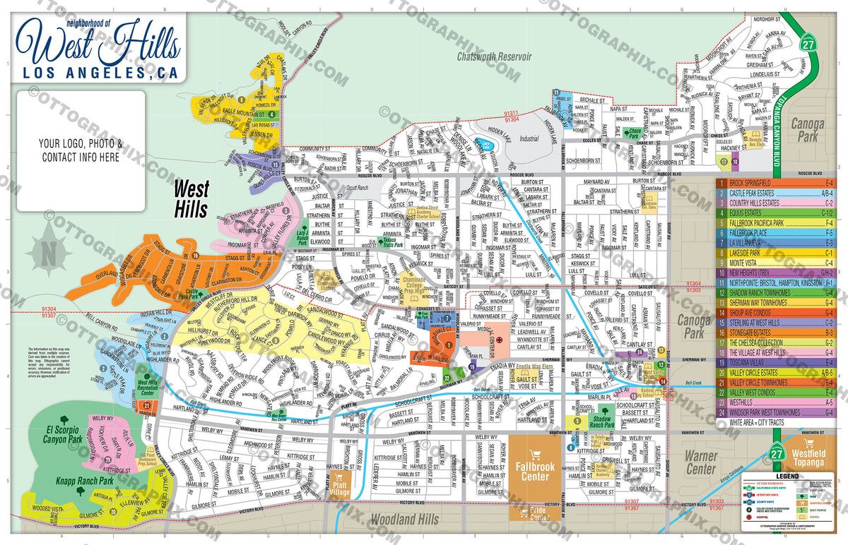 West Hills Map Los Angeles County Ca Otto Maps 5395