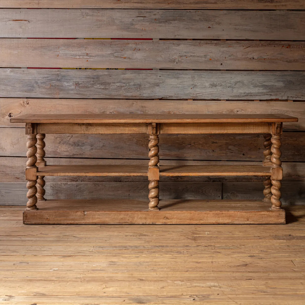 THE LIBRARY TABLE BARLEY TWIST LEG CONSOLE ISLAND