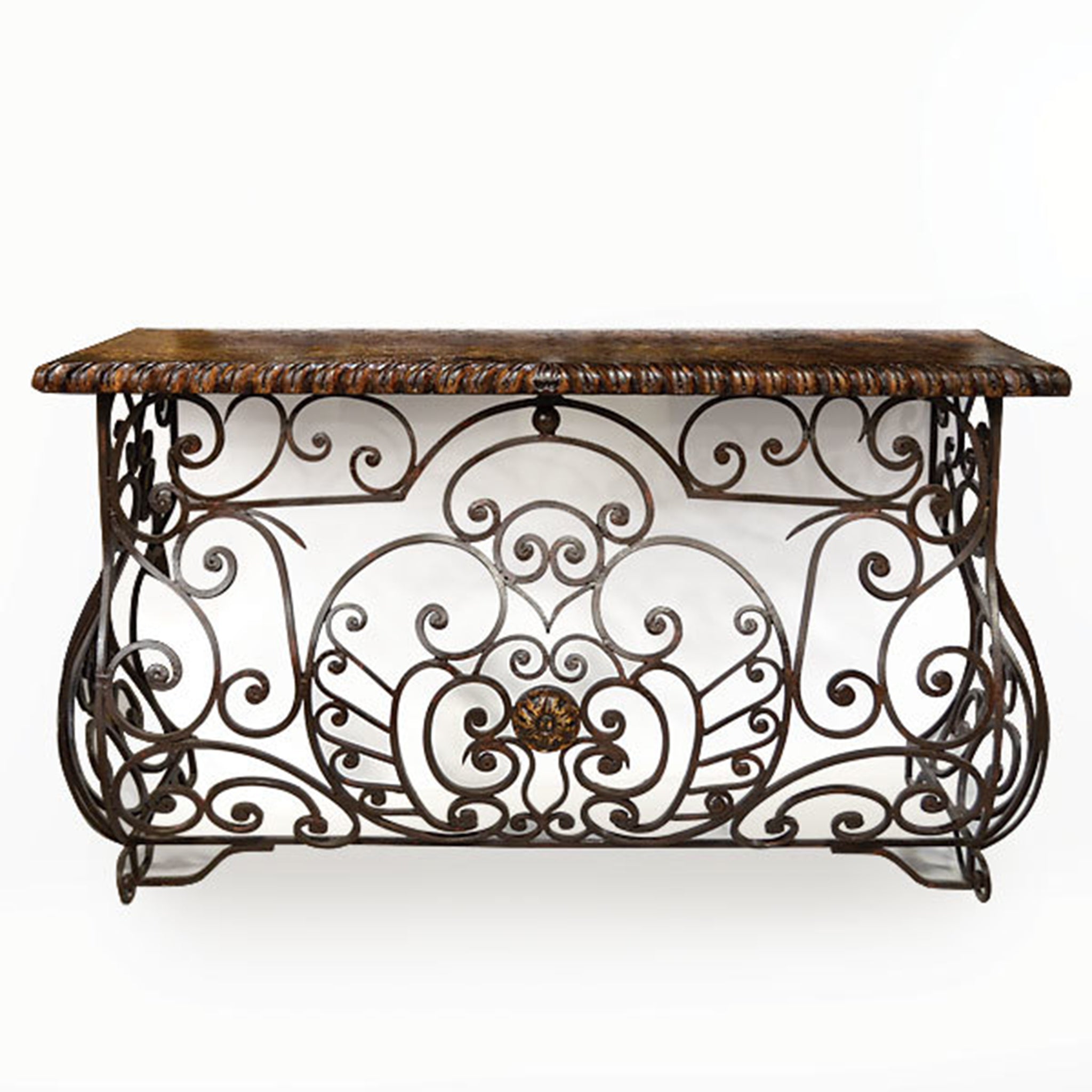 wrought iron console table