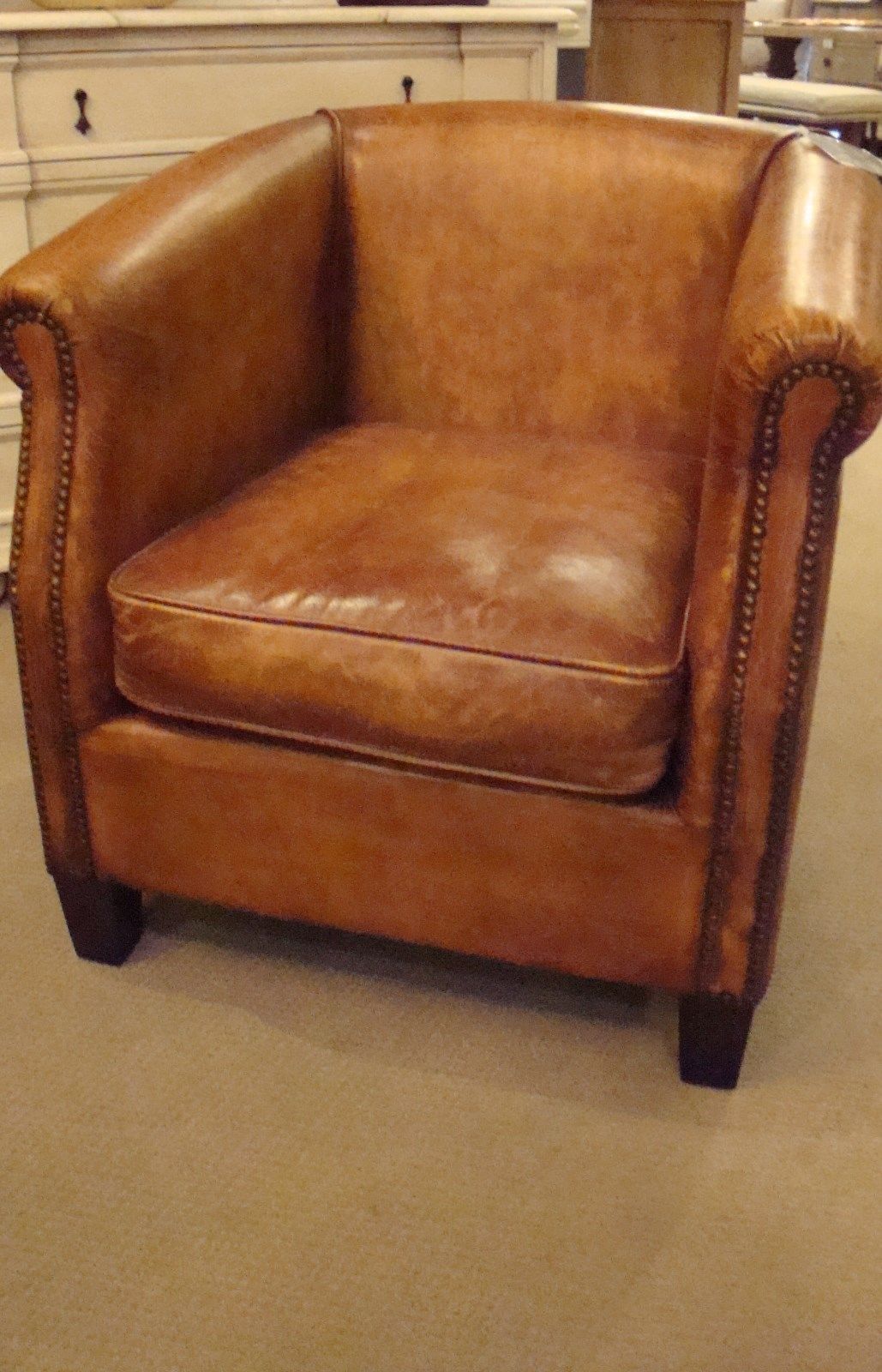 small leather accent chair