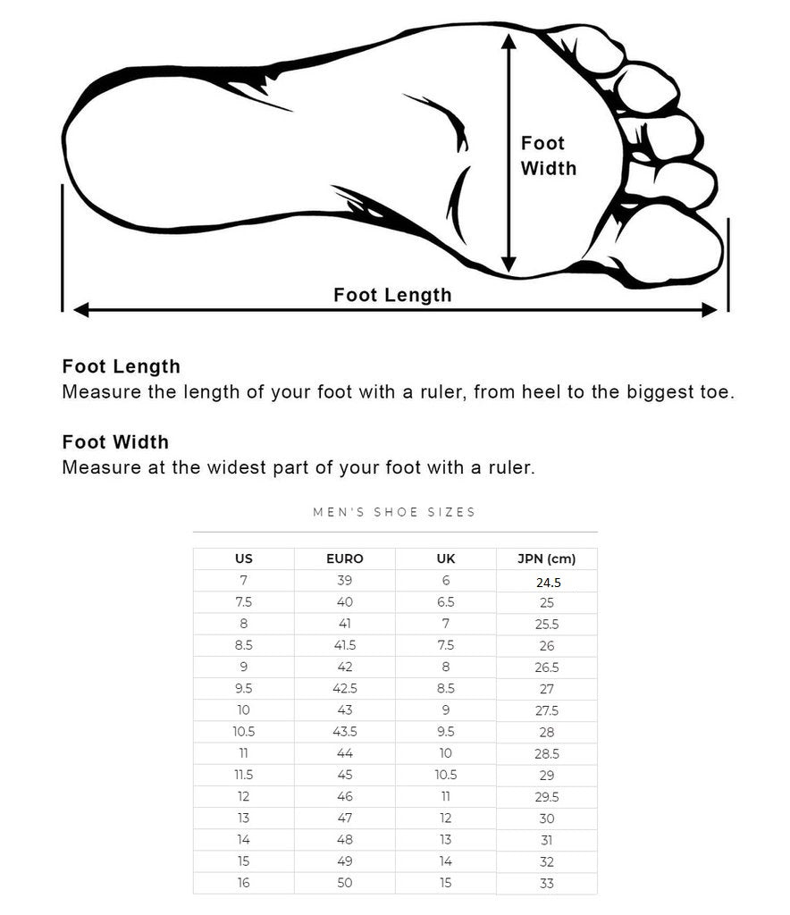 Size Chart – Crayons Shoes