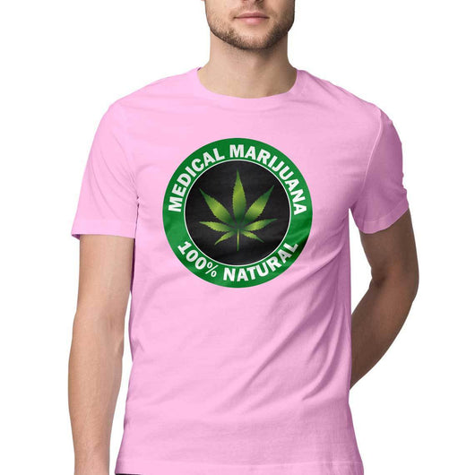 Hundred Percent Natural Marijuana Round Neck T-Shirt – Mister Fab