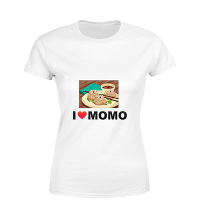 Mister Fab I Love Momos Women Round Neck printed T-Shirts - Mister Fab