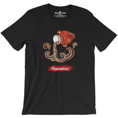 Aquarius round Neck T-Shirts - Mister Fab